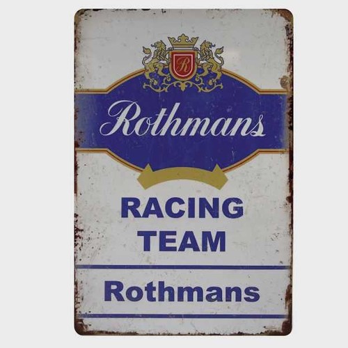 Blechschild rothmans racing - rothmans,