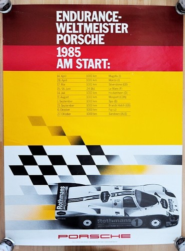 Original porsche plakat poster - original,