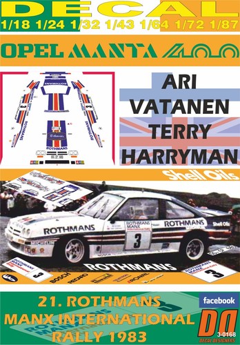 Decal opel manta 400 - manta,
