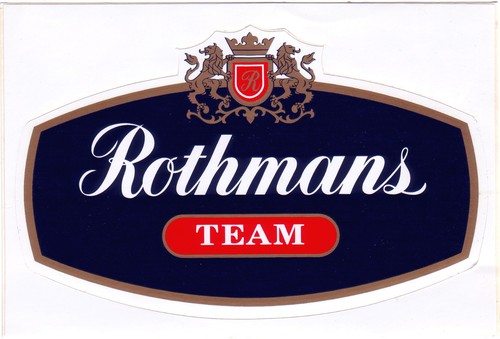 Rothmans team aufkleber - rothmans, 80er