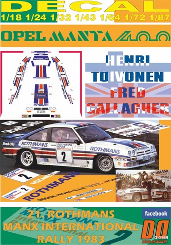 Decal opel manta 400 - opel, rothmans